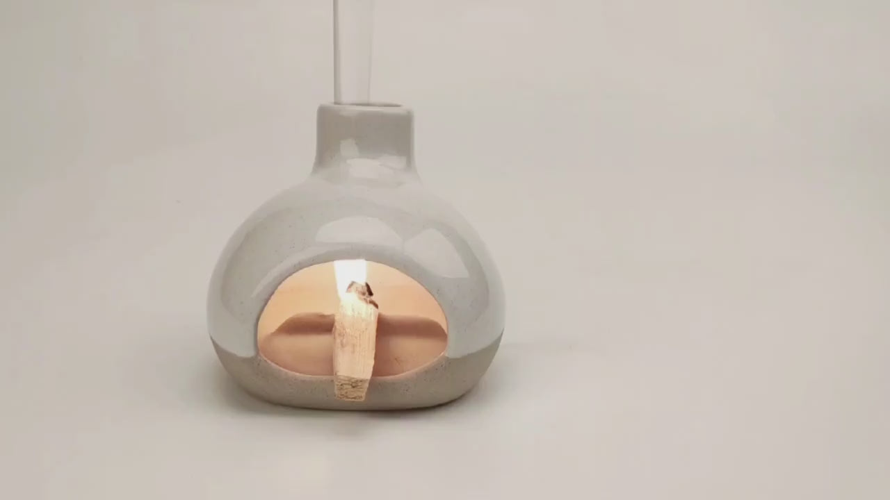 Vidéo de présentation du brûleur d'encens en céramique bicolor