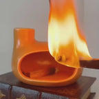 Vidéo de présentation d'utilisation du brûleur d'Encens & Palo Santo en Céramique modèle Petite maison orange