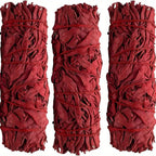 Trois Tresses de Sauge Sang de Dragon côte à côte