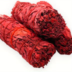 Trois Tresses de Sauge Sang de Dragon les unes au dessus des autres