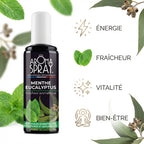 Spray Ambiant Eucalyptus Menthe 100ml avec bénéfices énergie, fraîcheur, vitalité et bien-être