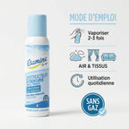 Spray destructeur d'odeurs Etamine du Lys 125ml avec guide d'utilisation et badge sans gaz